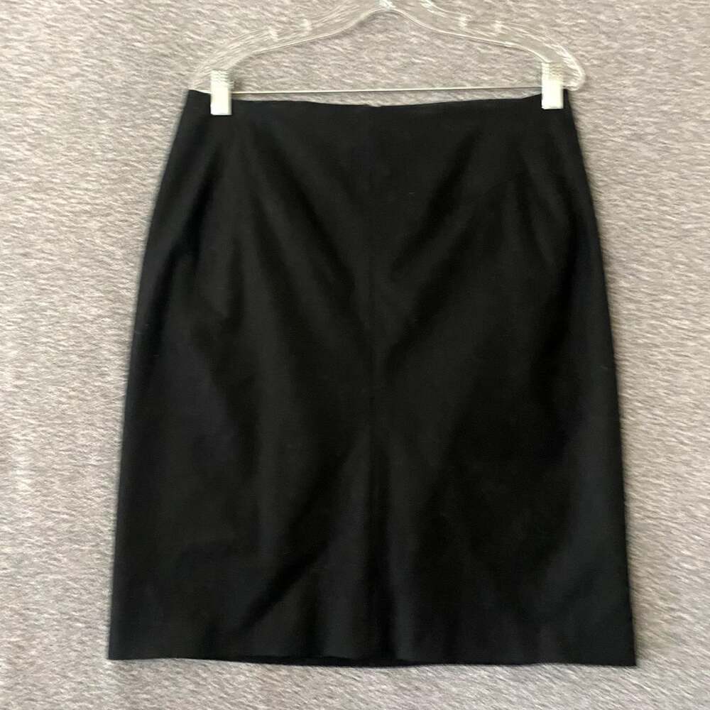 Jil Sander Women's Size 42 Black Wool Zip Closure Pencil Skirt